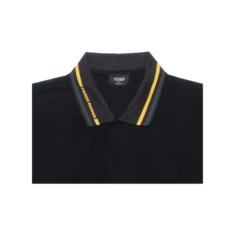 FENDI Polo Shirts Men Black-7