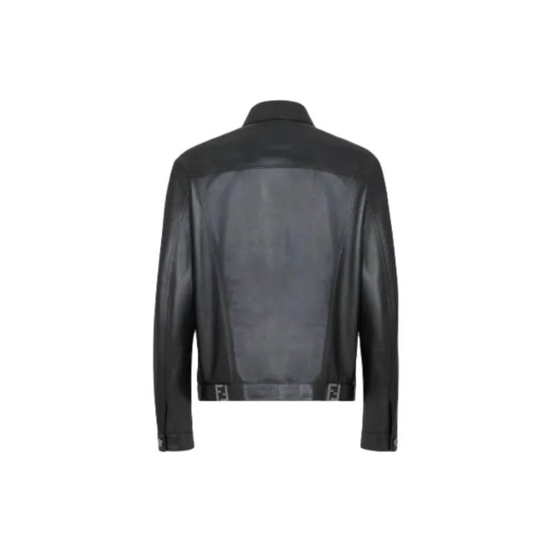 FENDI Fabiana Filippi Long Sleeved Leather Jacket-1
