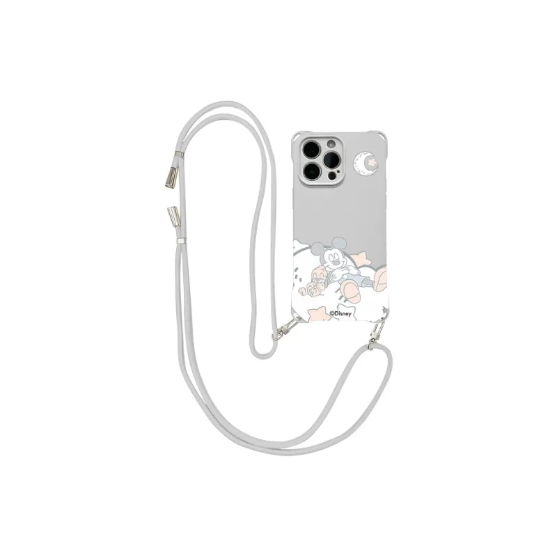 Disney Silicone Material Cute Crossbody Lanyard Mickey Phone Cases Compatible With Apple 16 Pro Max/Pro/Plus/15/14/13-0