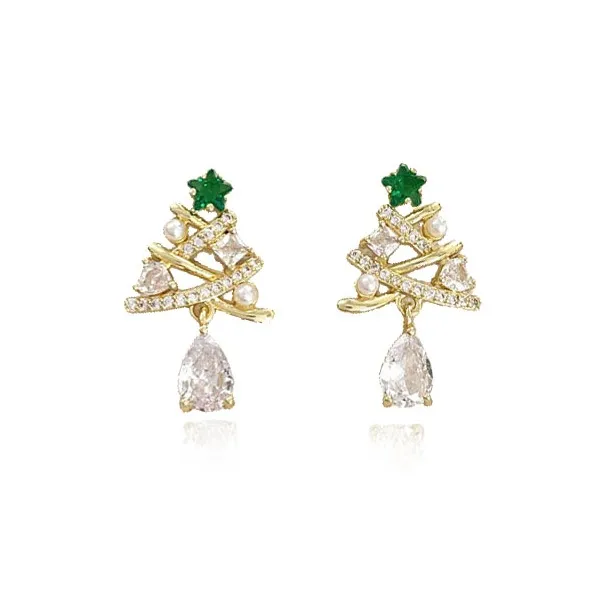 COPI Zircon Stud Earrings Unisex-3