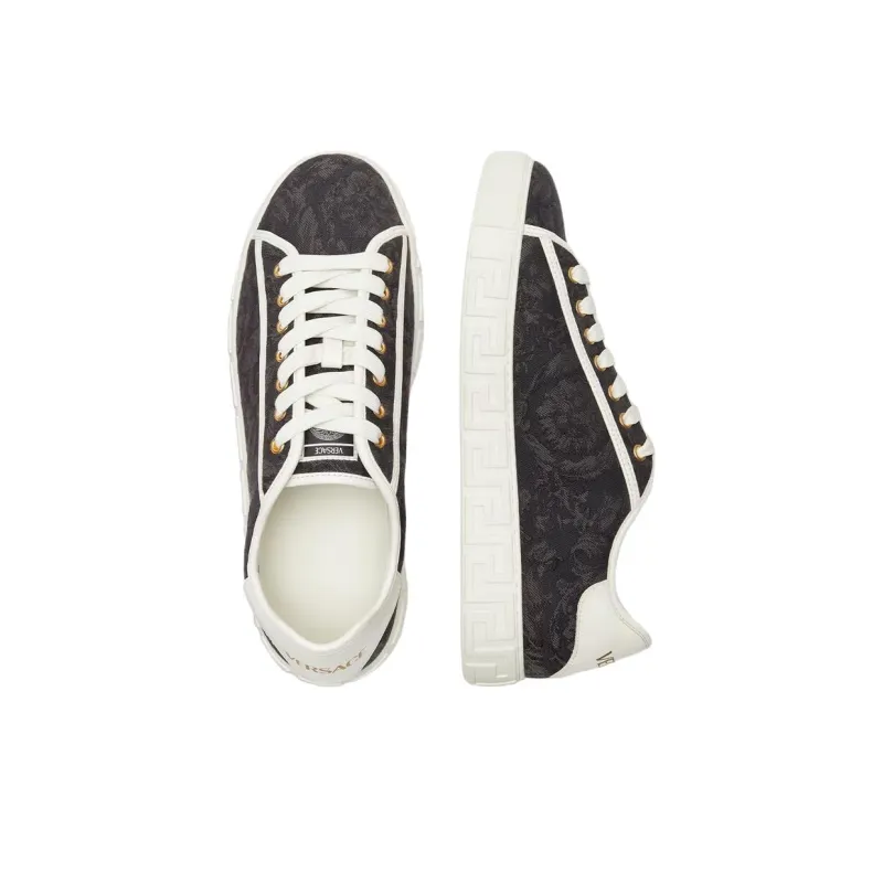 FANSIZHE Barocco Low Top Skateboard Shoes Men's Black-3