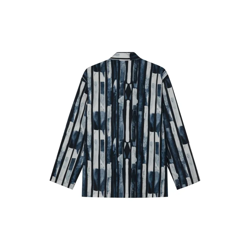SKARO Shirt Men's Ink Blue Stripe-1