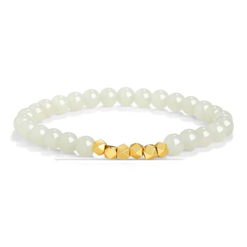Lao Feng Xiang Hetian Jade Bracelets White Jade/Pale Greenish White Jade Women's