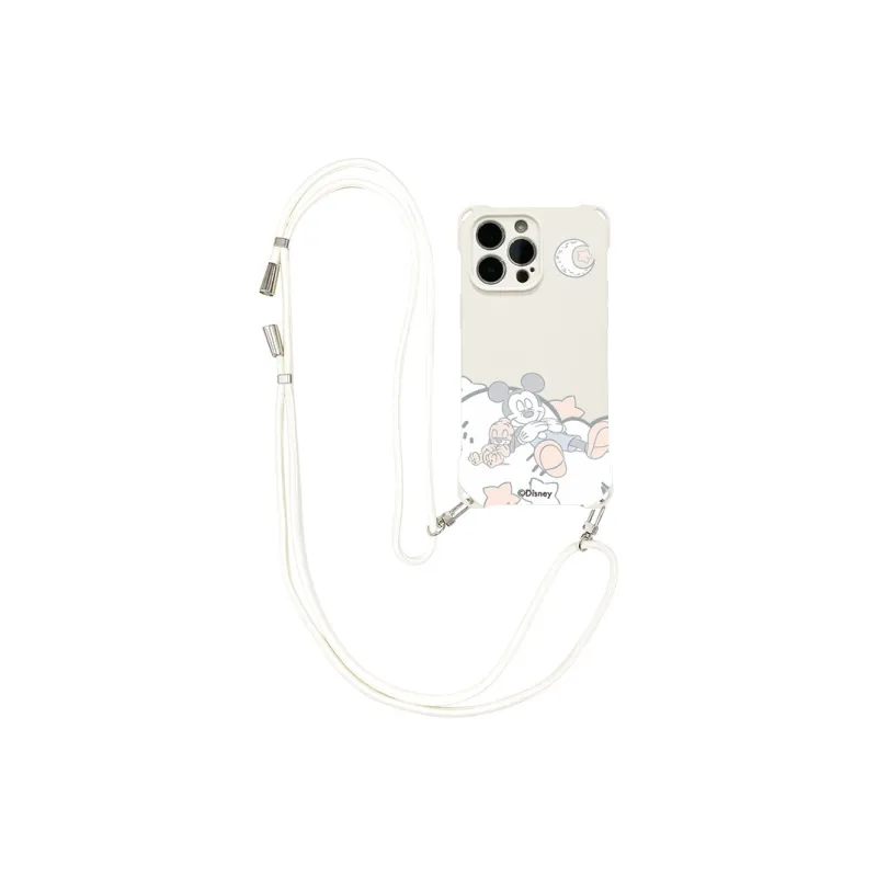 Disney Silicone Material Cute Crossbody Lanyard Mickey Phone Cases Compatible With Apple 16 Pro Max/Pro/Plus/15/14/13-4