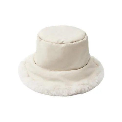 ZARA Polyamide Bucket Hats Women's White