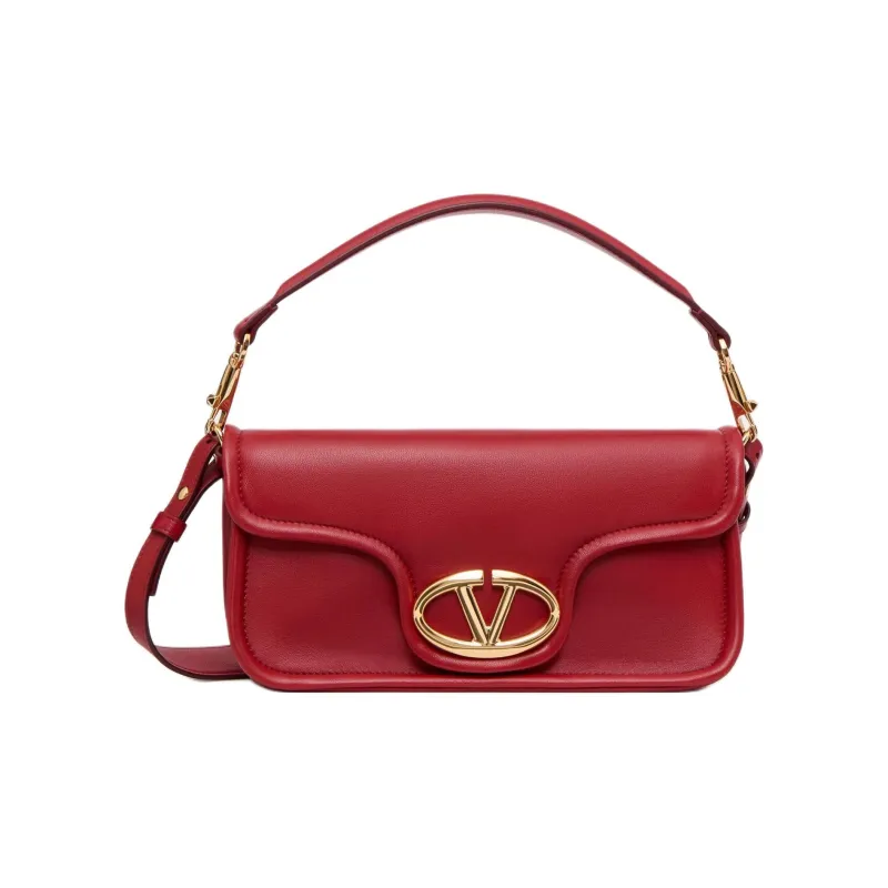 Valentino GARAVANI Leather One Shoulder Handbags Medium Size Women's Red-0