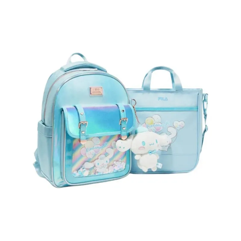 FILA Nylon Backpack Combo Set Women's Blue-2
