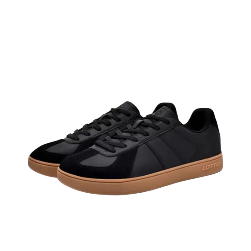 LOTTO Wear resistant And Lightweight Low Top Skateboard Shoes Unisex Black-2