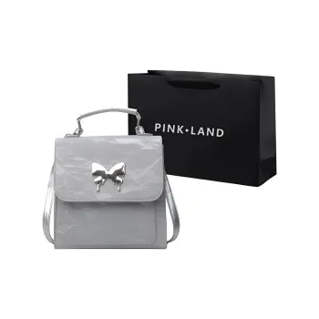 PINK·LAND PU Handbag Regular Women's White/Pink/Blue/Green/Black/Gray