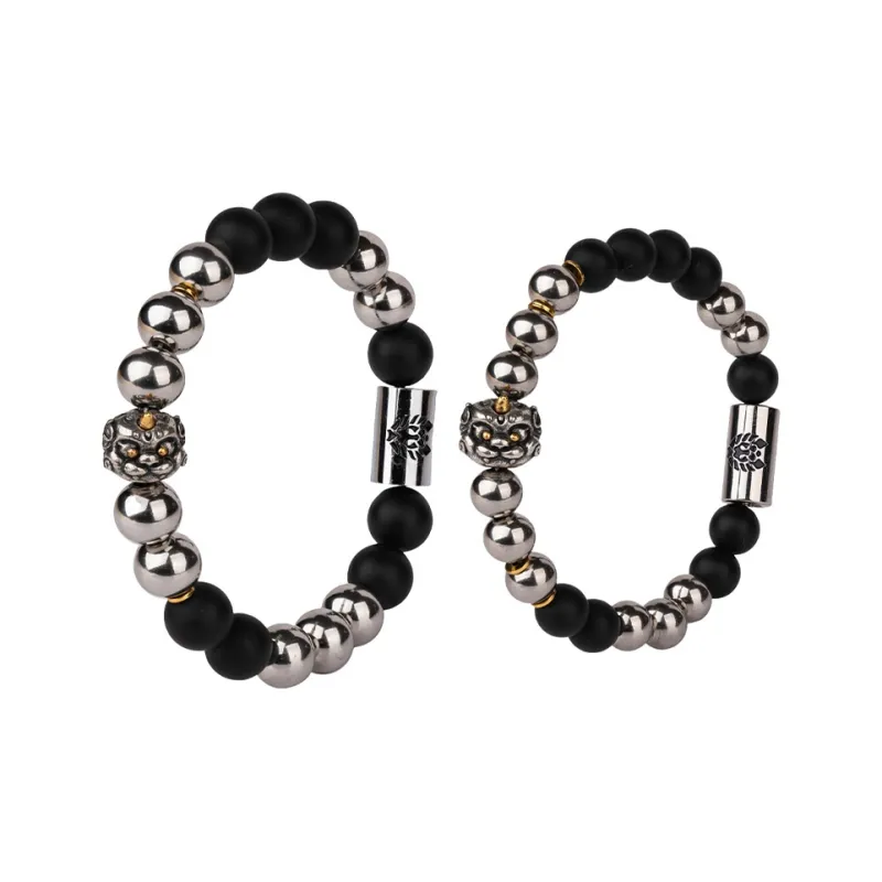 Rastaclat Agate Small Lion Chinese Style Beaded Bracelet Unisex-6