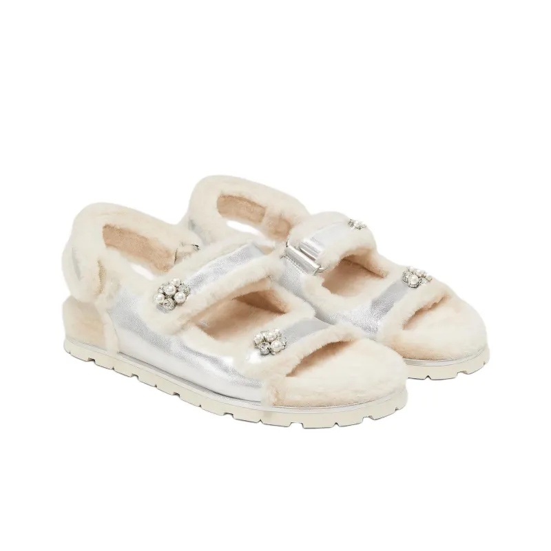 Stuart Weitzman/SW Wynter Strap Sandals Women's Silver-2