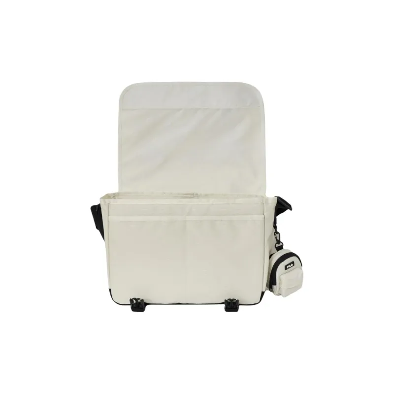 FILA Nylon Messenger Bag Handbag Unisex Cream-2