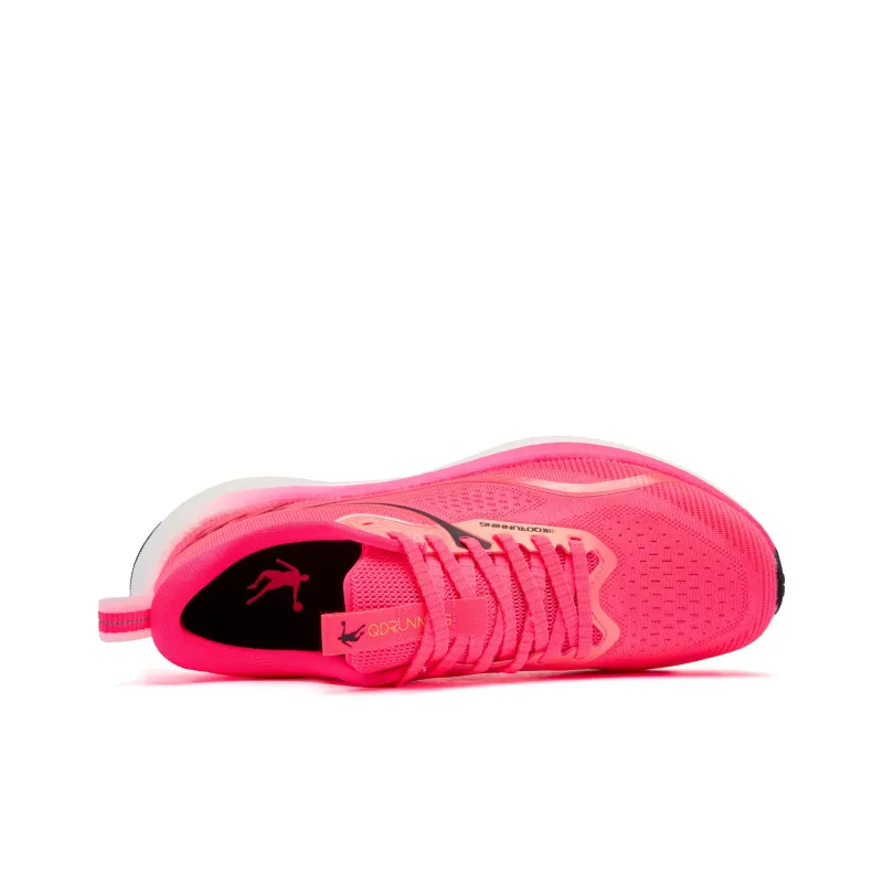QIAODAN Cushioning Anti-Slip And Wear-Resistant Low-Top Casual Running Shoes Men's Fluorescent Phantom Pink Primulin-3
