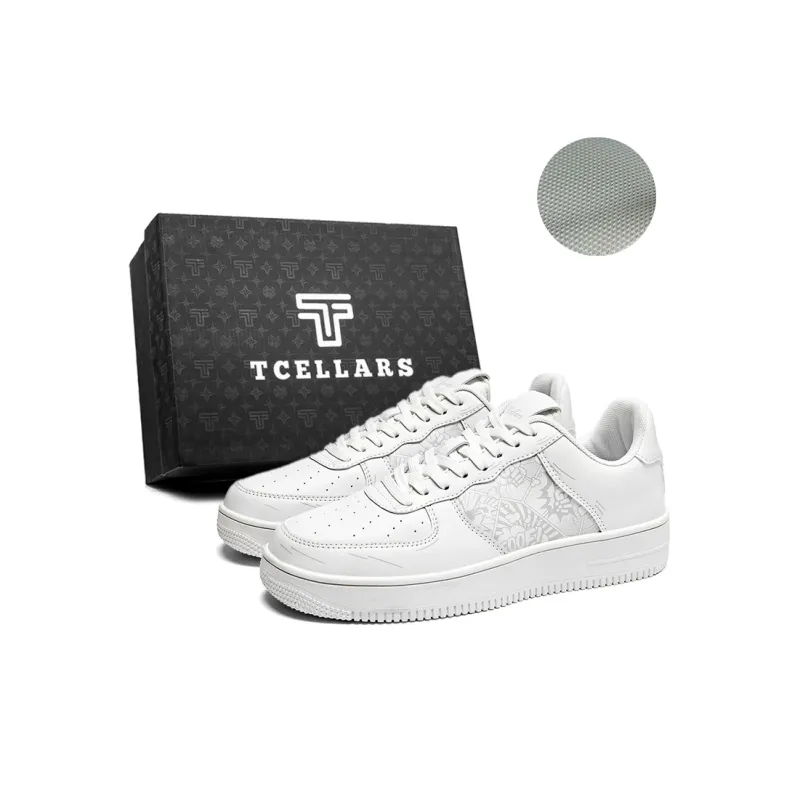 TCELLARS Abrasion Resistant Lightweight Height Increasing Low Top Skateboard Shoes Unisex Exclusive Box-61