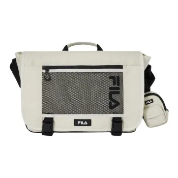 FILA Nylon Messenger Bag Handbag Unisex Cream