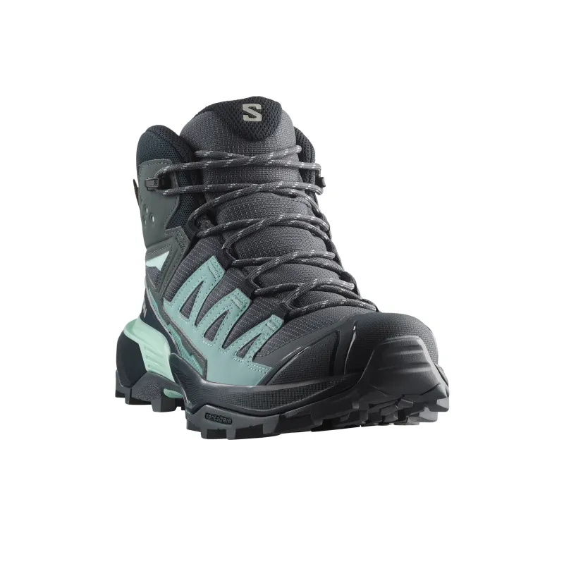 SALOMON X ULTRA 360 Slip Resistant Waterproof Mid Top Hiking Shoes Women's Gray Blue-2