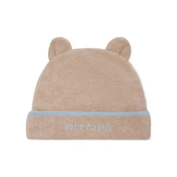 PALM ANGELS Cotton Beanies Kids' Taupe