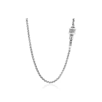 VEODO 925 Sterling Silver Necklaces Men's