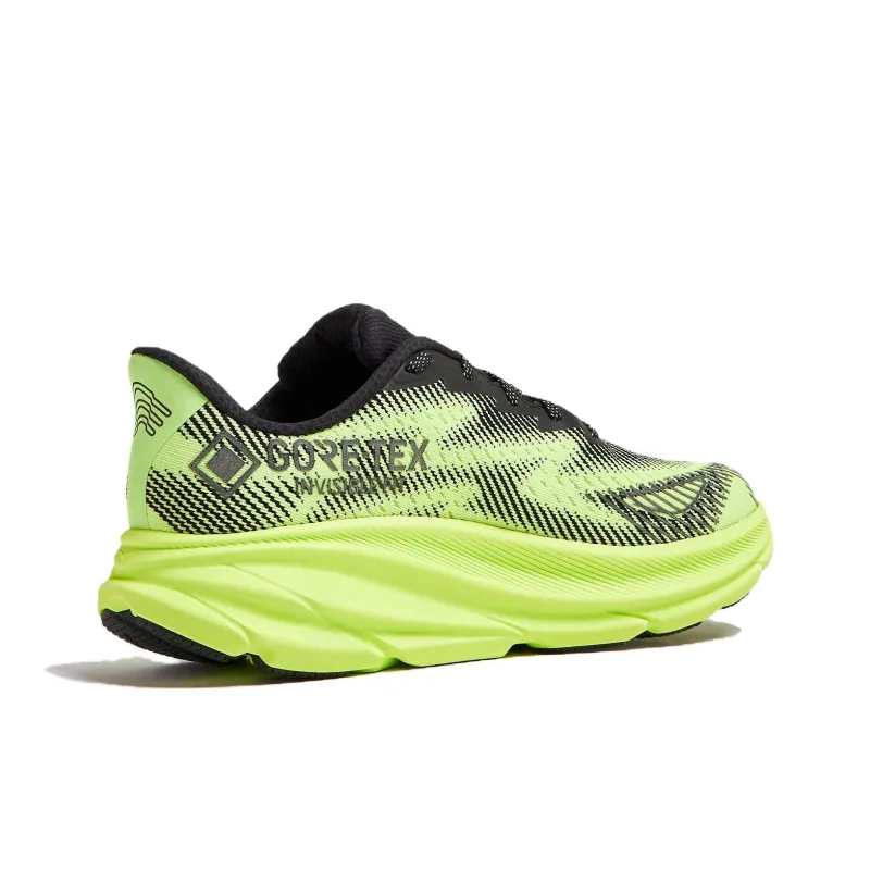 HOKA ONE ONE Clifton 9 Gore Tex Ts Black Lettuce-4