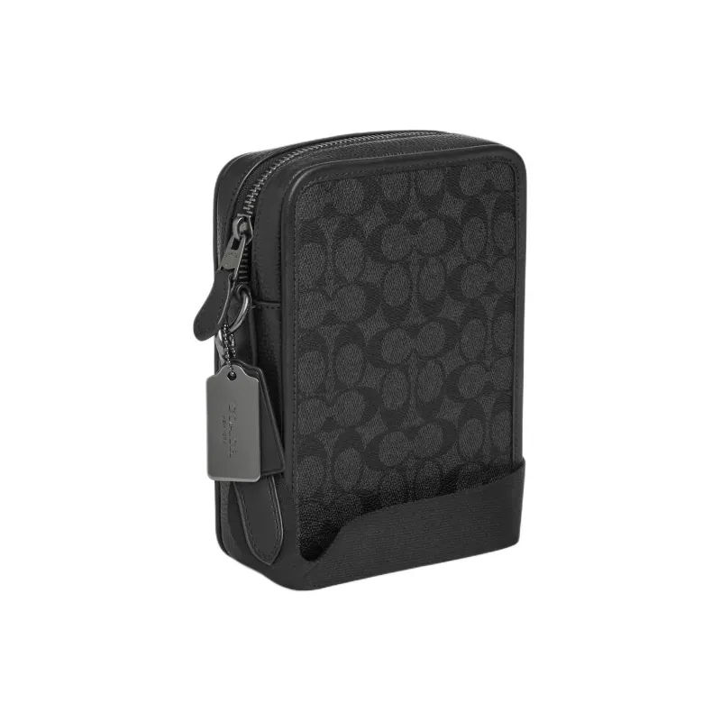 COACH Sullivan Coated Canvas Canvas Bag Crossbody Bag Shoulder Bag Mini Men's Charcoal-1