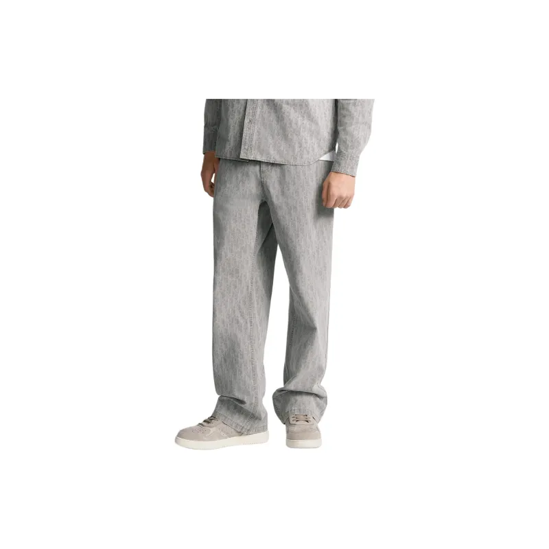 DIOR Monogrammed Straight Leg Jeans-2