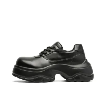 Dounkol Height Increasing Wear Resistant Slip Resistant Low Top Chunky Sneakers Unisex Black