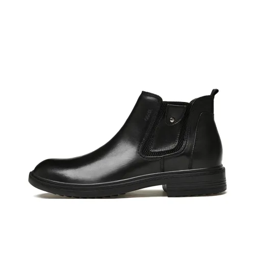 Qiandongmeili Ankle Boots Men's Black