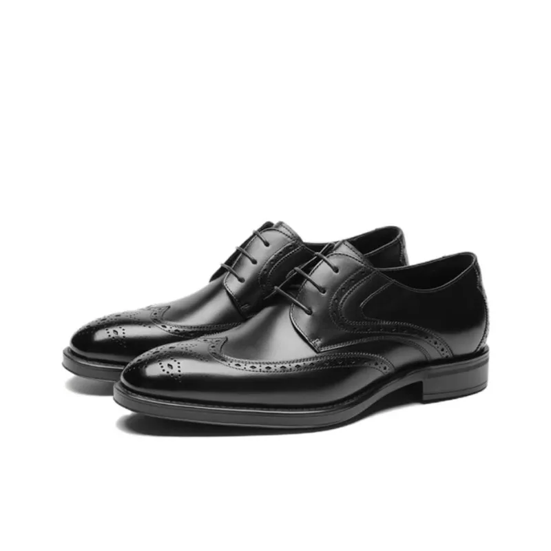 SAINT ANGELO Dress Shoes Men Low Top Dark Coffee/Black-1