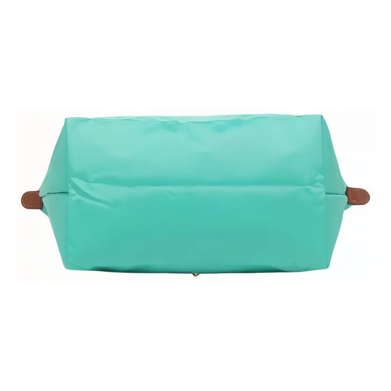 LONGCHAMP Le Pliage Canvas With Leather Dumpling Bag Handbag Shoulder Bag Small Size Women's Turquoise Blue-4