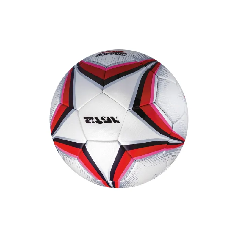 Star Size 5 Soccer PU Seamless Thermal bonding Unisex Red White-2