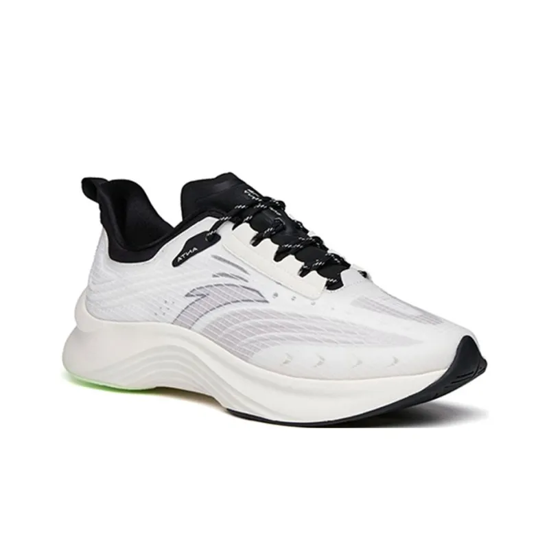 Anta Edge Cushioning, Slip Resistant, Abrasion Resistant Coverage Low Top Running Shoes Men's White Gray Black-3