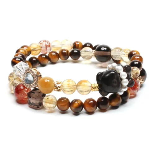CUIJING Tiger's Eye Stone Good Luck Beaded Bracelet Women's