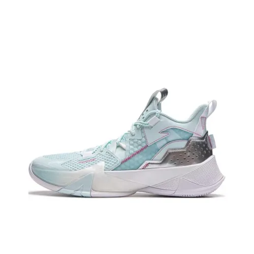LiNing Power Slip Resistant Breathable Low Top Basketball Shoes Men's Turquoise