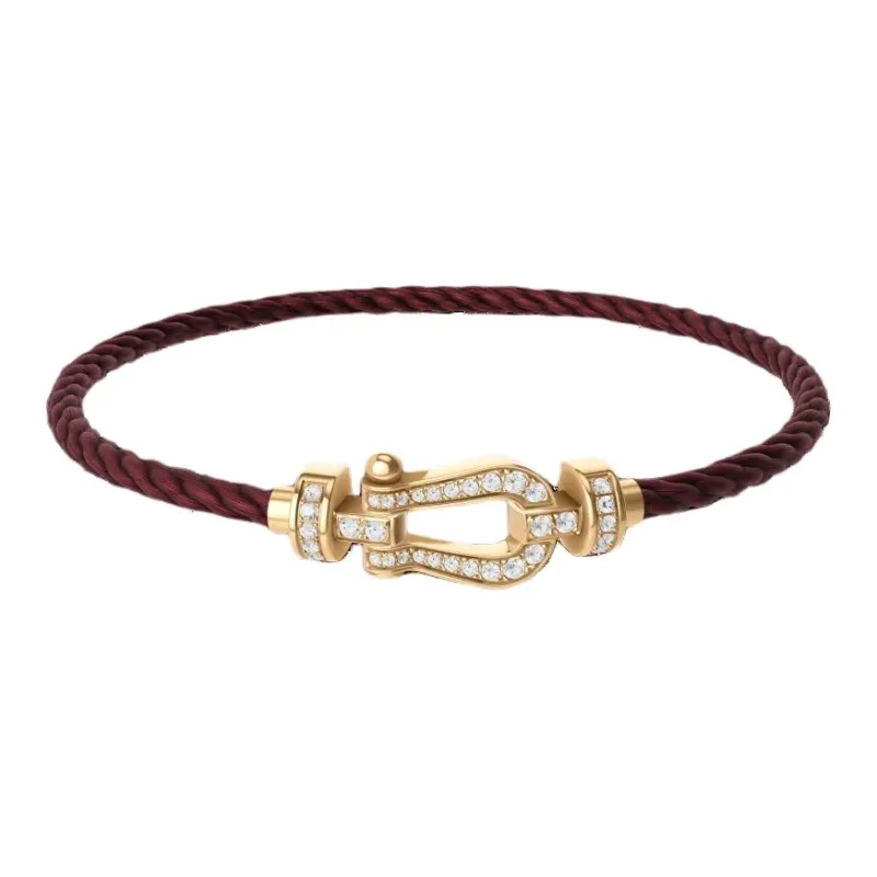 FRED 18K Gold Bracelets Men's Pomegranate Red-0