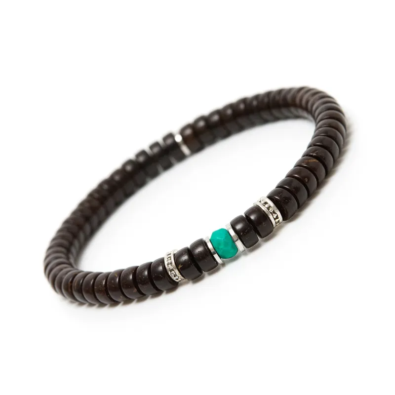 Bluish Reverie Coconut Shell Beads Bracelets Unisex-0