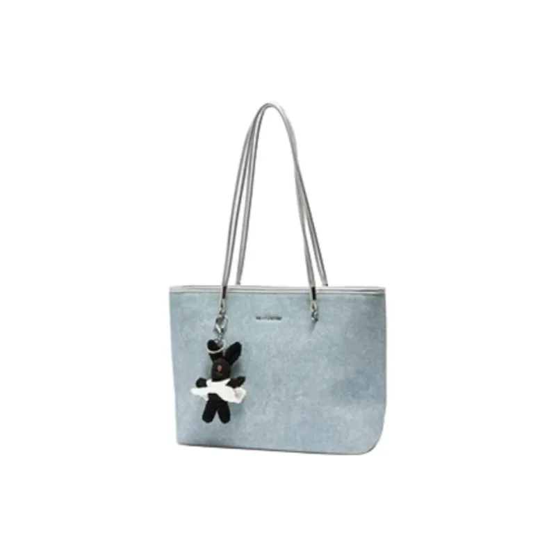 Three Blessings PU Tote Bag, Shopping Bag, Shoulder Bag Medium Size Women's Multicolor-10