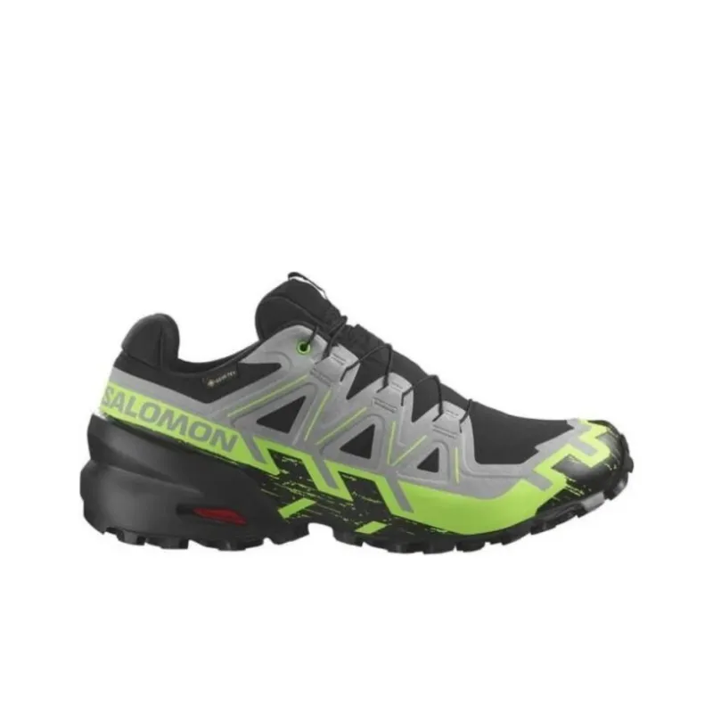 SALOMON Speedcross 6 Gore Tex Black Alloy Green Gecko-1