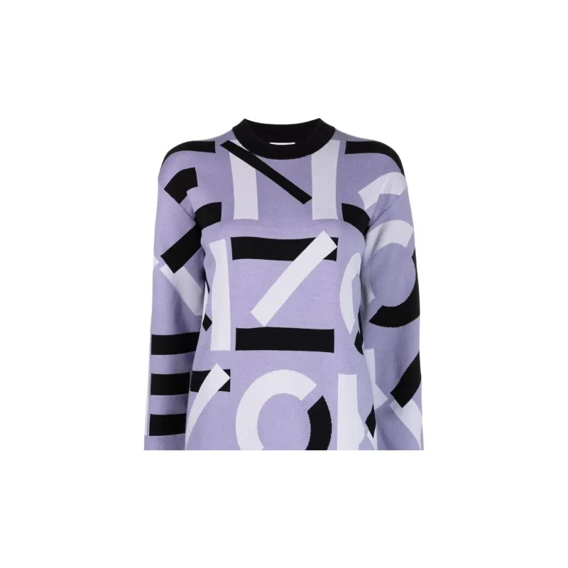 KENZO Long Sleeved Dress Women's Purple-4