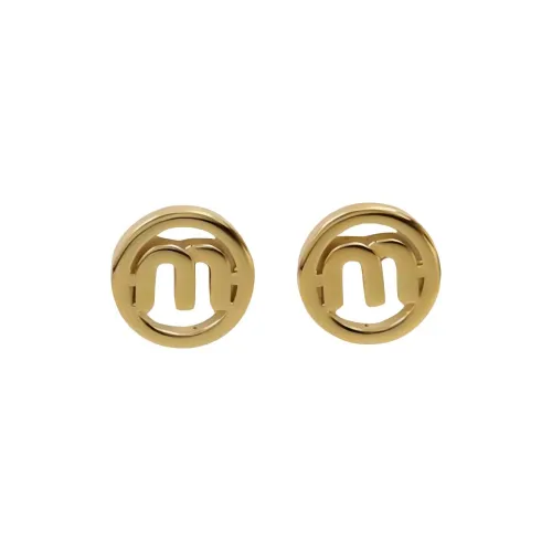 MIU MIU Electroplated Earrings Women's Gold