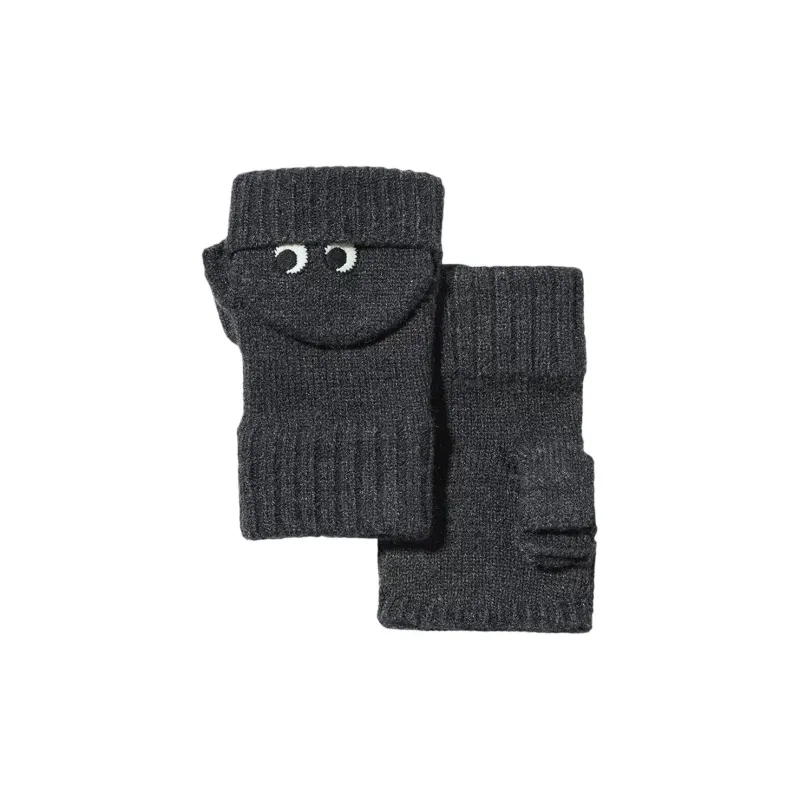 UNIQLO Acrylic Polyamide Sheep Wool Elastane Knit Gloves Women's Multicolor-0
