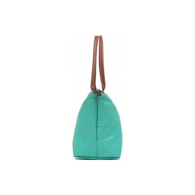 LONGCHAMP Le Pliage Canvas With Leather Dumpling Bag Handbag Shoulder Bag Small Size Women's Turquoise Blue-2