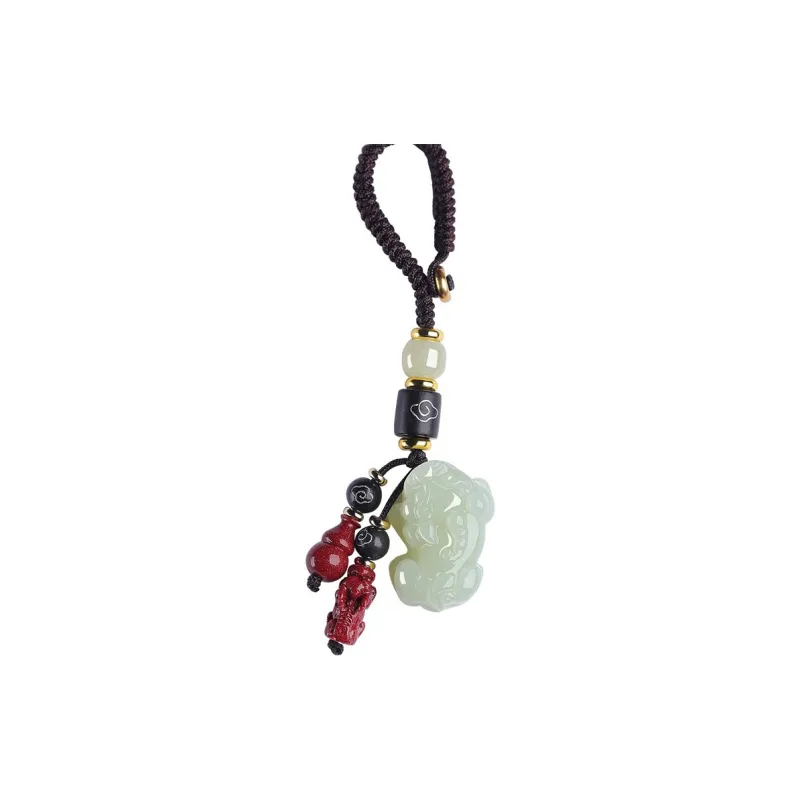 BYTHERE Keychains Pale Greenish White Jade Unisex-6