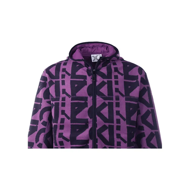 KENZO Allover Monogram Zipped Hoodie-4