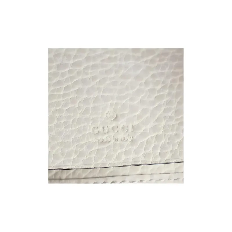 GUCCI GG Marmont Leather Key Pouch Women's White-2