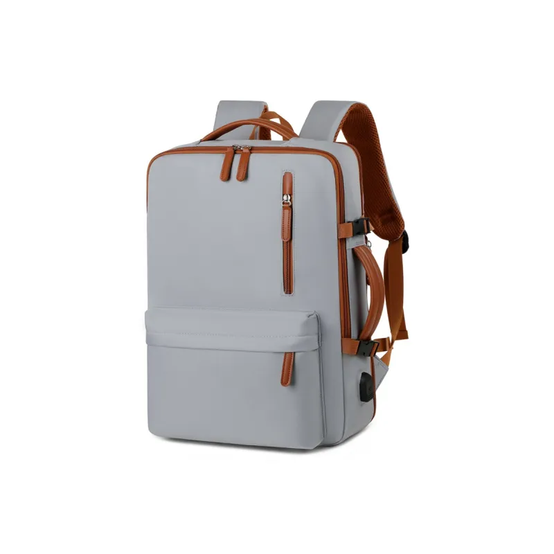 Yalu Oxford Backpack Unisex Ecru/Gray/Black/Pink-10