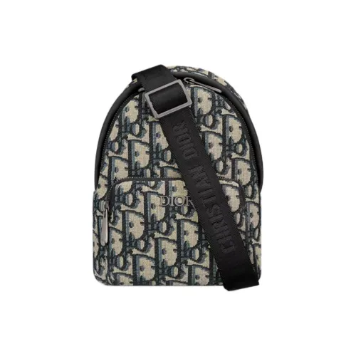 DIOR Cotton Shoulder Bag Mini Kids' Gray Green