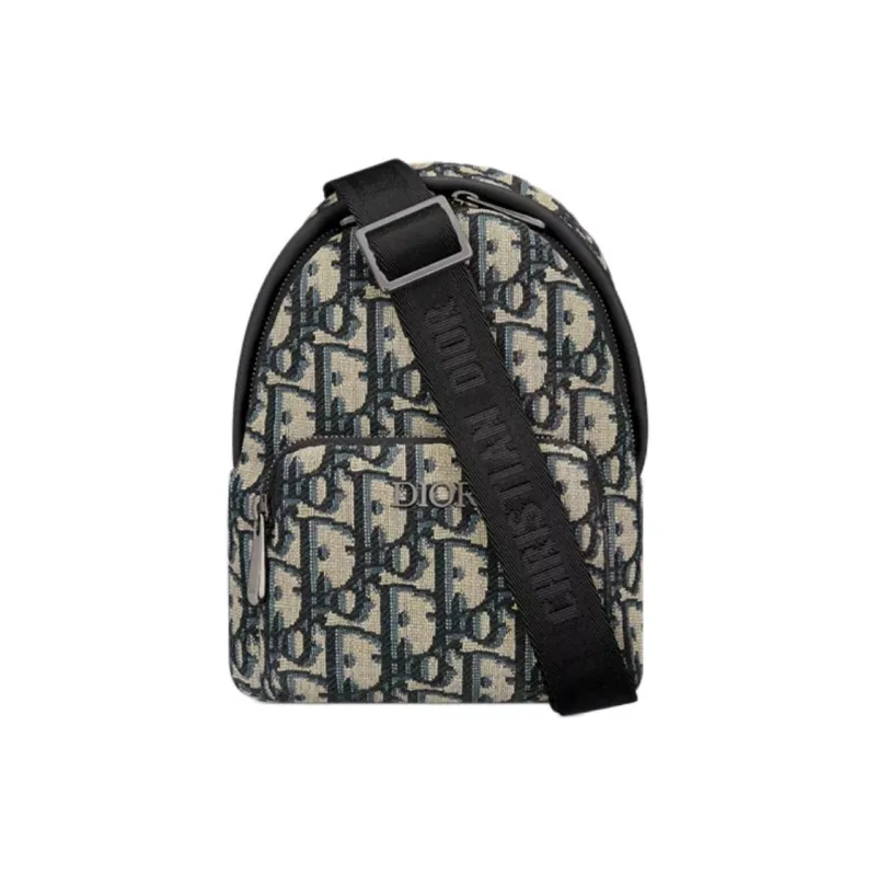 DIOR Cotton Shoulder Bag Mini Kids' Gray Green-0