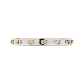 COACH Logo plaque Bangle Bracelet