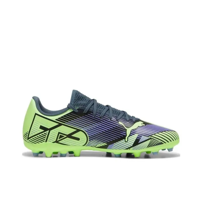 PUMA FUTURE 7 PLAY MG Anti Slip Wear Resistant Soccer Shoes Men's Yellow Blue-1