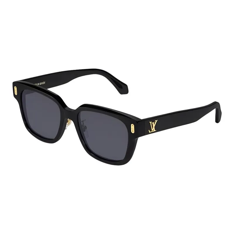 LOUIS VUITTON Injection Molding Irregular Shape Sunglasses Unisex Black-0